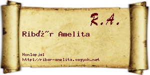 Ribár Amelita névjegykártya